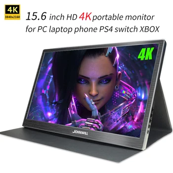 4K Портативный монитор 15,6 дюймов 3840X2160 IPS ЖК-дисплей Дисплей HDMI DP USB type-C для портативных ПК телефон PS4 переключатель XBOX 1080P игровые мониторы
