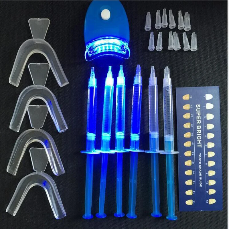 LED Teeth Whitening Kit Professional Peroxide Dental Bleaching System Oral Gel Kit Tooth Whitener Dental Equipment Bright Whiten