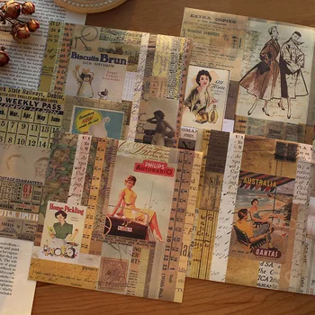 

72PCS/LOT Vintage Paint Floral Theme Background Deco Paper Pack 160mm*160mm