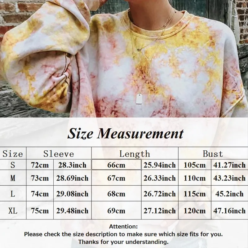 Tie Dye свитшоты женские градиентные цвета повседневный Свободный пуловер с длинным рукавом Женская Осенняя Радужная Толстовка толстовки Топы