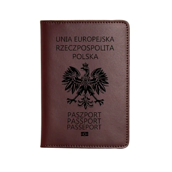 

Engraved Picture Poland polska Passport Covers Travel Wallet Card Holders Crazy Horse Leather Travel Cover Passport wallet