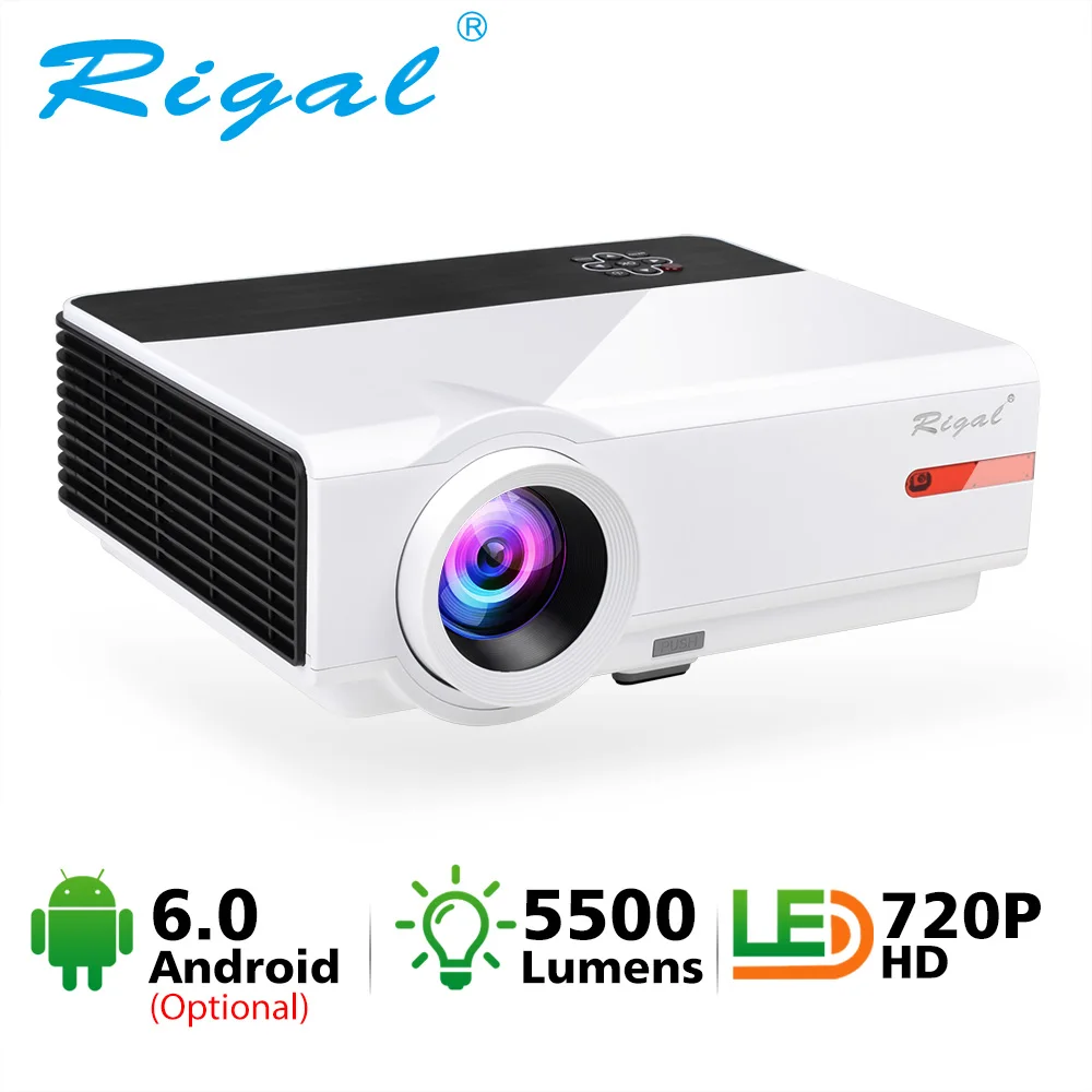 Rigal проектор RD808A 5500 люмен HD светодиодный WIFI 6 0 Android 3D RD808 1280*800 ЖК HDMI VGA USB ТВ видео