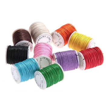 

10 Rolls 10m Waxed Cotton Cords Thread Rope For Necklace Bracelet Makings