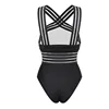 2022 Women Bikini Bodysuit Sexy Ladies Striped Bandage Backless Push Up Swimwear Swimsuit Beach Triangle Bathing Suit ► Photo 3/6