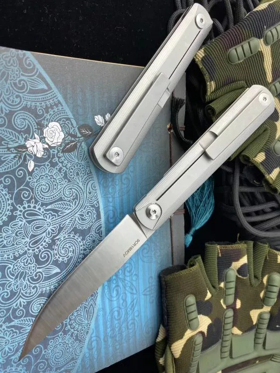 High quality 9cr18mov blade Portable Hunting ball bearing Folding Knife Stainless Steel handle Camping Knives Survival Tools