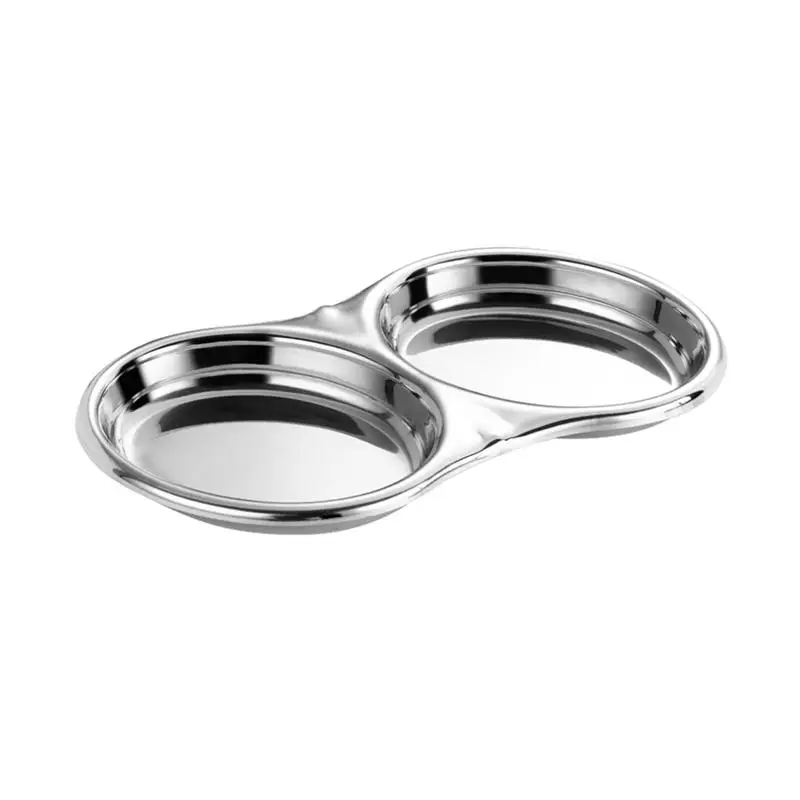 oval Practical Hot Pot Dipping Bowl Stainless Steel Sauce Dish Seasoning Dish Saucer Appetizer Plates - Цвет: oval