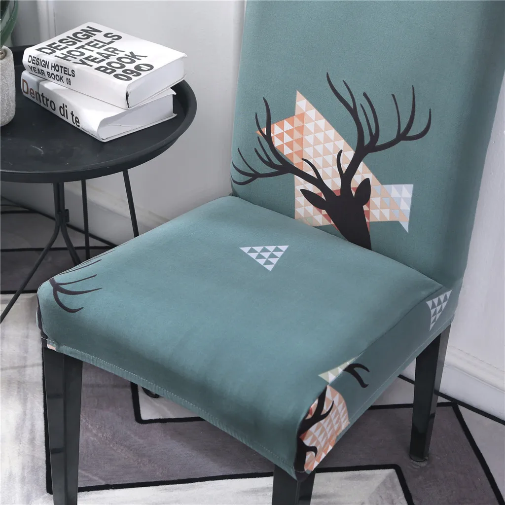 New Stretch Dining Chair Covers Slipcovers Christmas Home Decor Seat Covers