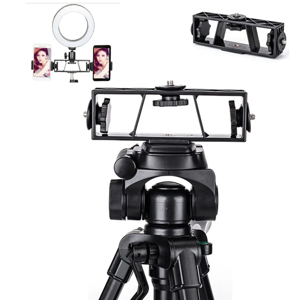 Три позиции в прямом эфире Кронштейн многофункциональный Камера DSLR 3-Кронштейны Камера стенд стабилизатор Клип держатель фиксированного клипса для