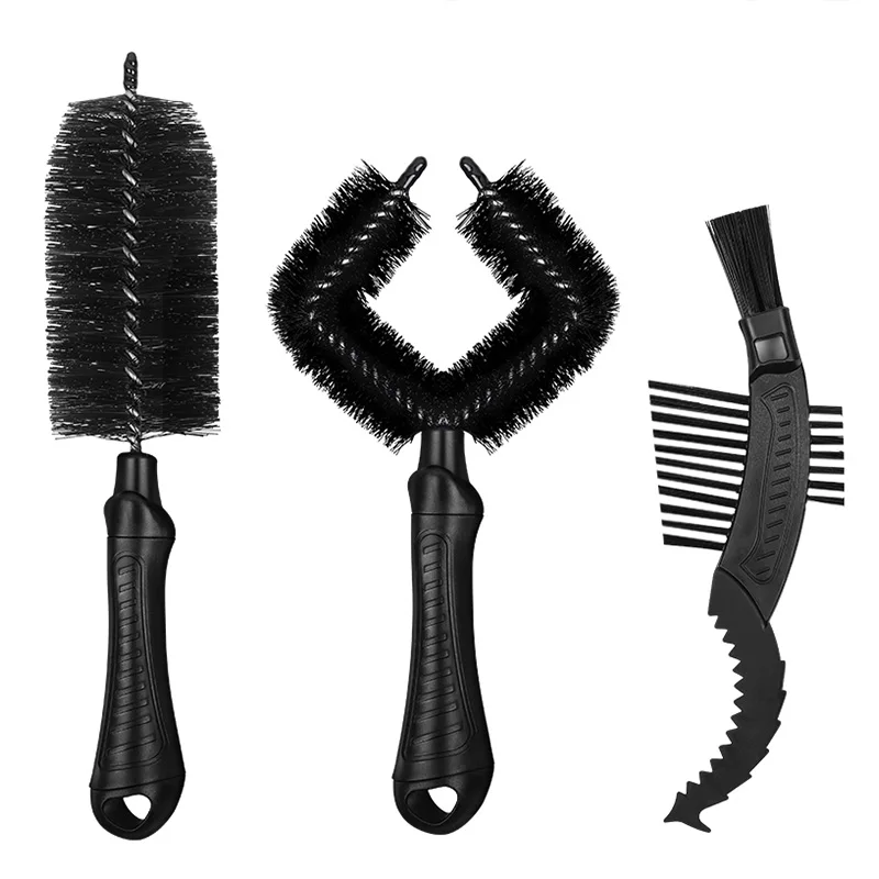 

Bike Cleaning Brush MTB Bicycle Wheel Tire Rim Brush Washing Cleaning Tool Set Multifunction Cycling Hub Gears Brush