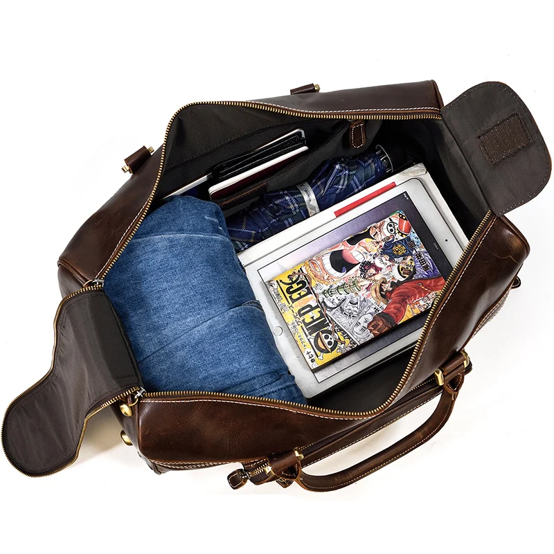 Boston bag luxury duffle bag men sac de voyage Genuine Leather Women's travel  bag Clothes bag - AliExpress