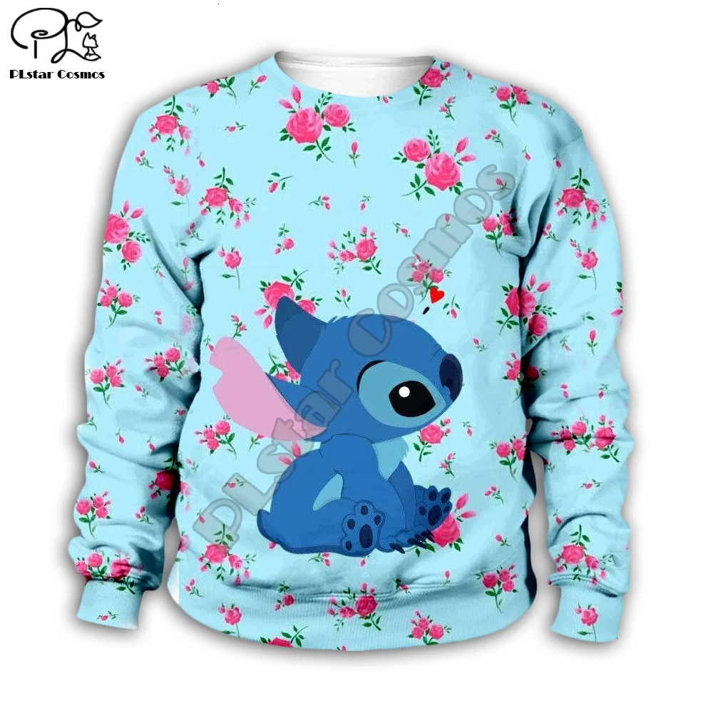 Детская одежда; толстовки с капюшоном в стиле аниме kawaii Lilo Stitch 3d; толстовка для мальчиков с героями мультфильмов; стильная одежда на молнии-1