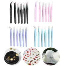 6 шт. ESD пинцет из нержавеющей стали набор прецизионных антистатических моделей ручной набор инструментов для ремонта электроники набор инструментов для ремонта