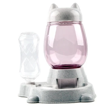 

Pet Automatic Feeder Cat Dog Food Dispenser Water Drinking Bowl Feeding Dispenser Pets Supplies-Grey