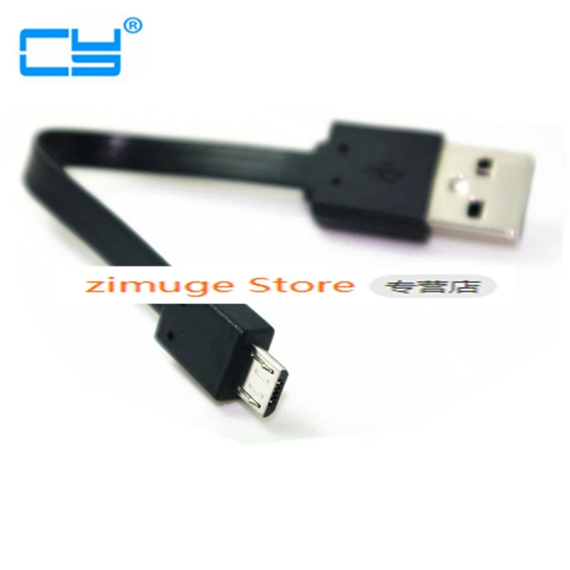 Micro usb кабель для зарядки для микро-usb смарт-устройства плоский кабель передачи данных 15 см Высокое качество