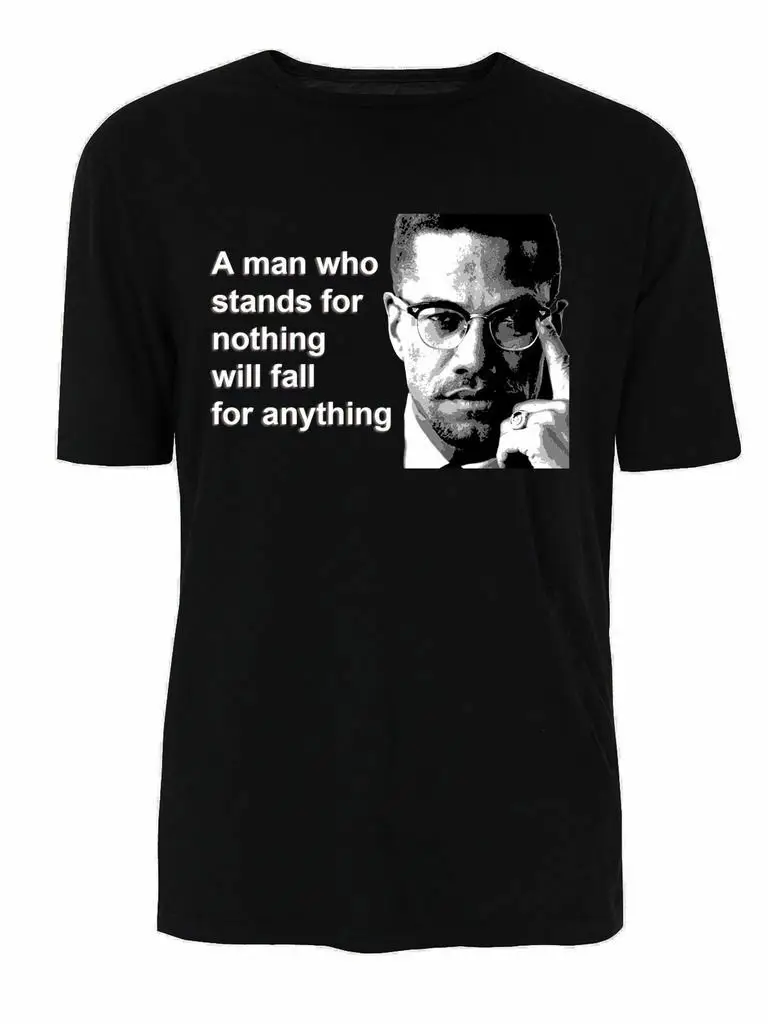 Malcolm X Man Quote Men's T-Shirt - Black Panthers Civil Rights |