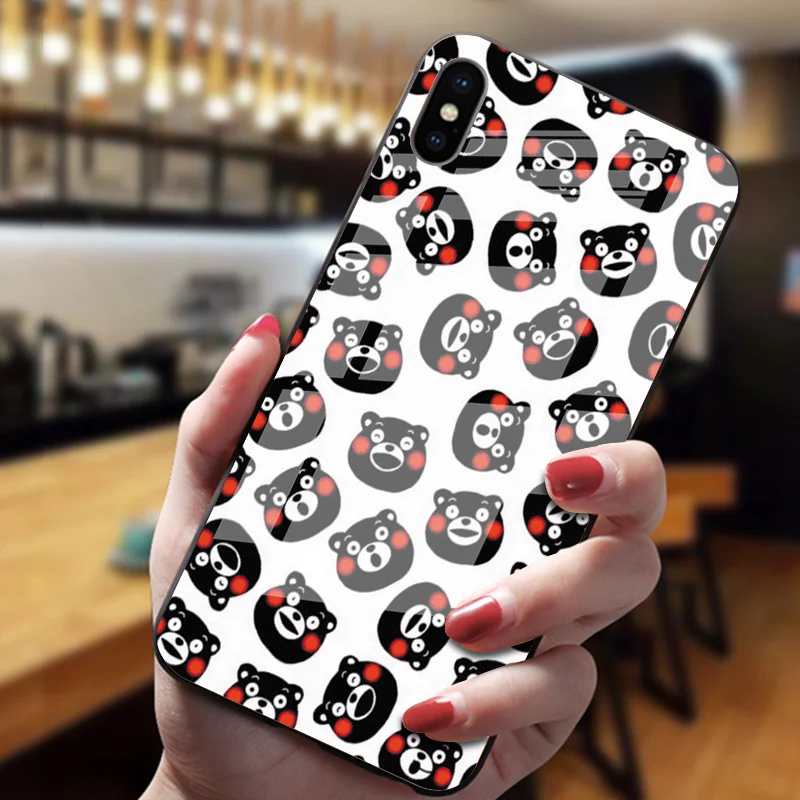 Южнокорейский мультфильм закаленное стекло чехол для телефона s для iphone XS Max XR X 5 5S SE 11 Pro Max 8 7 6S Plus Роскошный чехол для телефона - Цвет: 1665