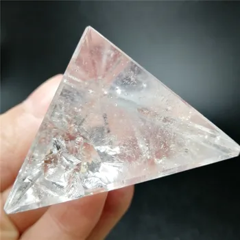 

New Product Natural Transparent Quartz Crystal Pyramid Clear Reiki Healing Natural white crystal Pyramid raw stone polishing