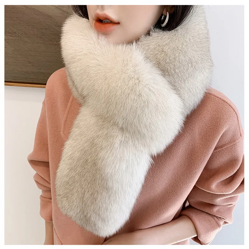 Бесплатная доставка новинка Φ 9 цветов зимний шарф из натурального меха оптовая