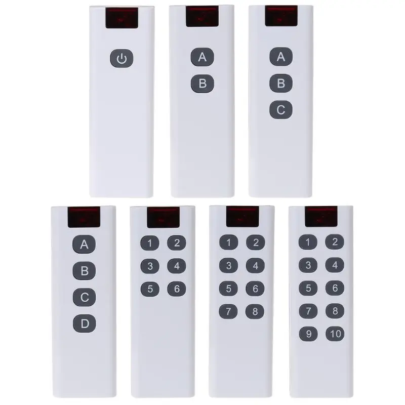 Universal Wireless Learning Code Digital Remote Controller Transmitter 1/2/3/4/6/8/10 Channels Buttons Keypad AK 7010TX|Remote Controls| - AliExpress