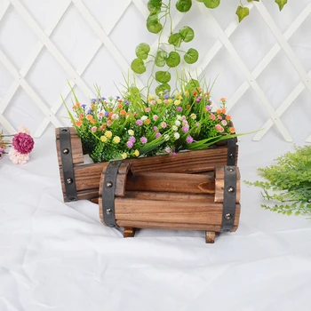 

Mini Smart Flower pots Succulent Wood Bonsai balcony Decorative Cute Pot Planter Holder Stand Small Orchid Cactus Garden Planten