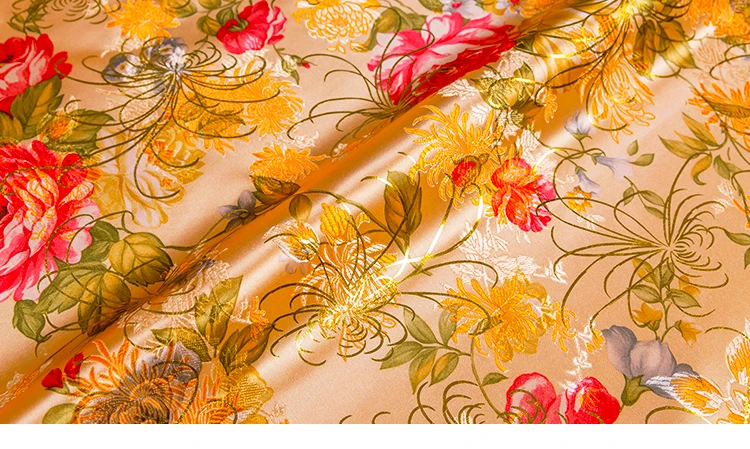 Designer-Stoffe mit Blumen-Brokat-Jacquard-Muster zum Nähen von Cheongsam- und Kimono-Material, DIY-Patchwork – Detail 7