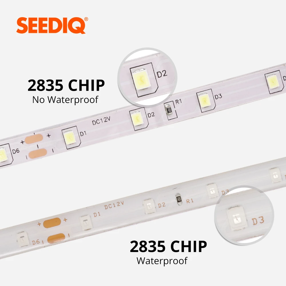 Светодиодная лента 5 м 12v Водонепроницаемый 2835 5050 SMD 60 светодиодов/M гибкие