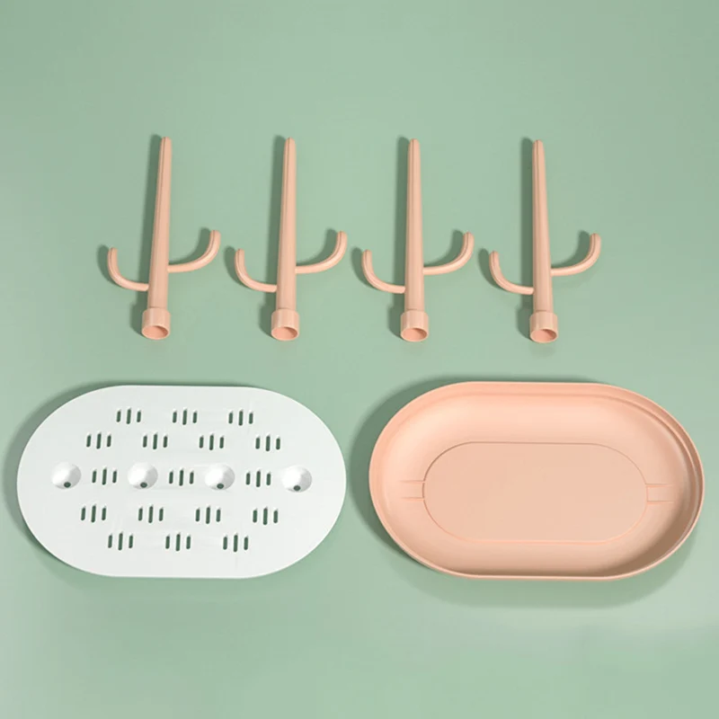Cute Baby Bottle Drying Rack Solid Color Baby Feeding Bottle Drain Rack Holder Feeding Stuff