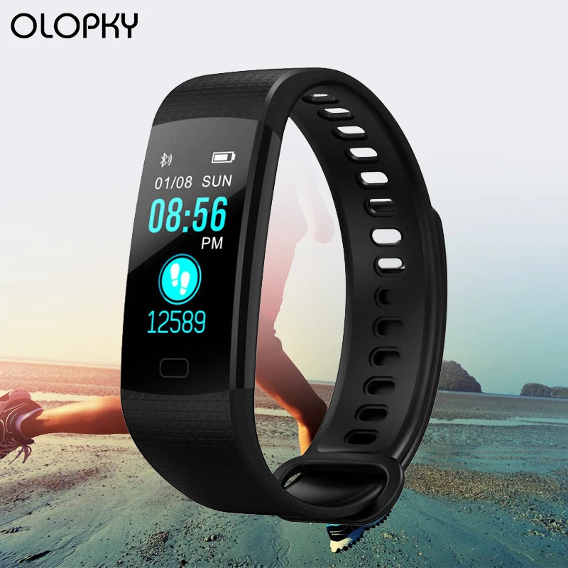 Waterproof Smart Bracelet Hear Rate Blood Pressure Monitor Band IPS Color Screen Sport Fitness Activity Track Pedometer | Электроника