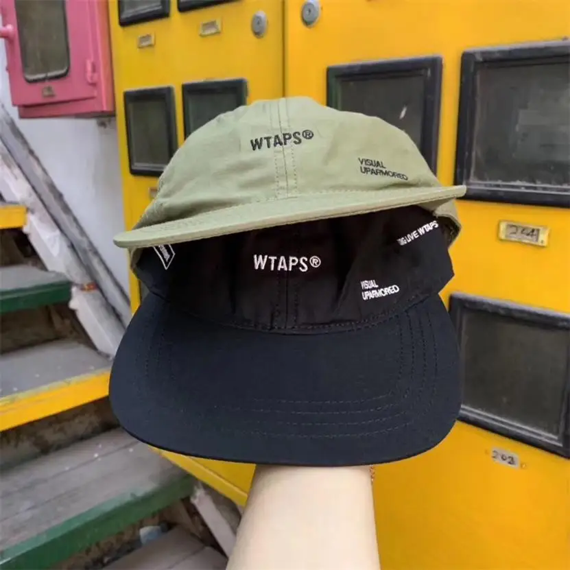 WTAPS бейсболка с плоским козырьком для мужчин и женщин шляпа c вышивкой, для отца хип-хоп бейсболка кепка водителя грузовика гольф на открытом воздухе Регулируемая Повседневная Harajuku