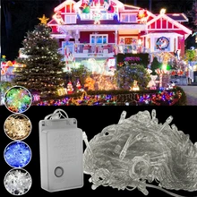 300 светодиодный s струнный светильник s светодиодный US штекер 30 М медный провод Сказочный светильник для рождественской елки с контроллером мерцающий светильник s для свадебной вечеринки