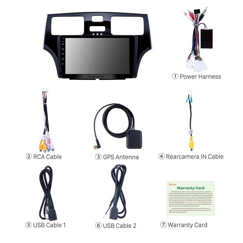 Top Seicane Android 9.0 Car Radio 9 Inch Bluetooth Wifi 1024*600 Touch Screen GPS Navigation For 2001 2002 2003 2004 2005 Lexus 1
