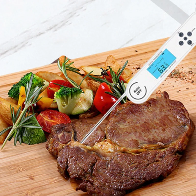 Электронный цифровой дисплей термометр для еды водонепроницаемый Голосовая