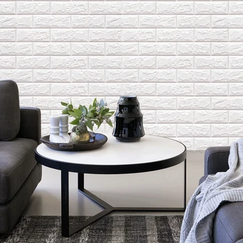 

77*70cm 10pcs 3D Wall Stickers Self adhesive Wallpaper Foam Waterproof Wallpaper For Kids Living Room DIY Background Decor