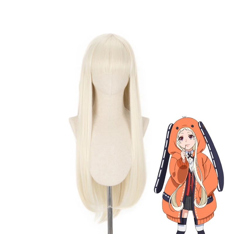 Kakegurui Compulsive Gambler Yomotsuki Runa Long Wig Cosplay Costume Heat Resistant Synthetic Hair Women Party Role Play Wigs