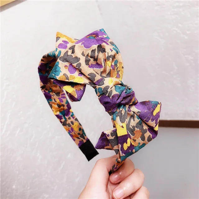 Floral Big Bow  Hairbands  For Women Korea Hair Accessories For Girls Hair Band Hair Bows  Hairband Headbands MULTI