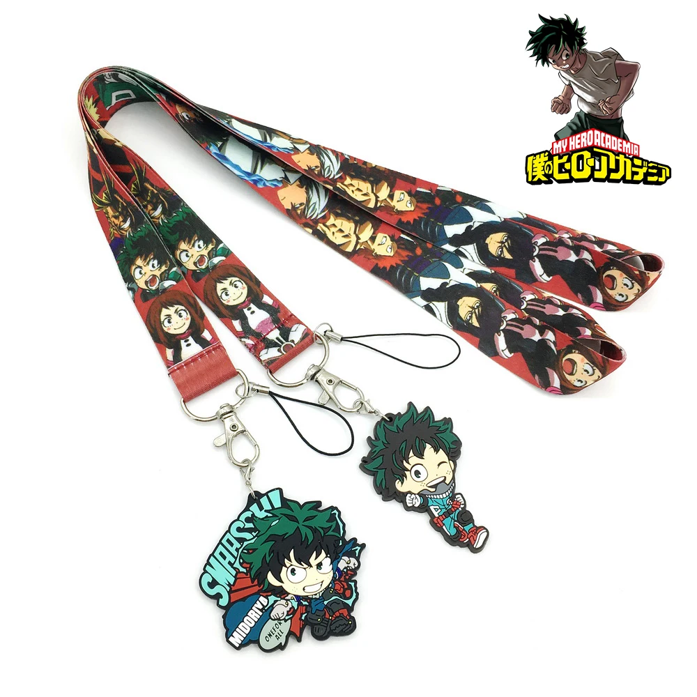 My Hero Academy Lanyard ID Card мобильный телефон шейный ремешок милый мягкий Glu Подарочная