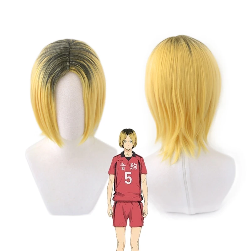 Haikyuu! Парик для косплея Nekoma Kenma Kozume термостойкие синтетические короткие волосы