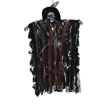 

Horror Props Electric Toys Voice Control Ghost Halloween Decoration Skull Ghost Small Hanging Halloween Party Dector Ornaments