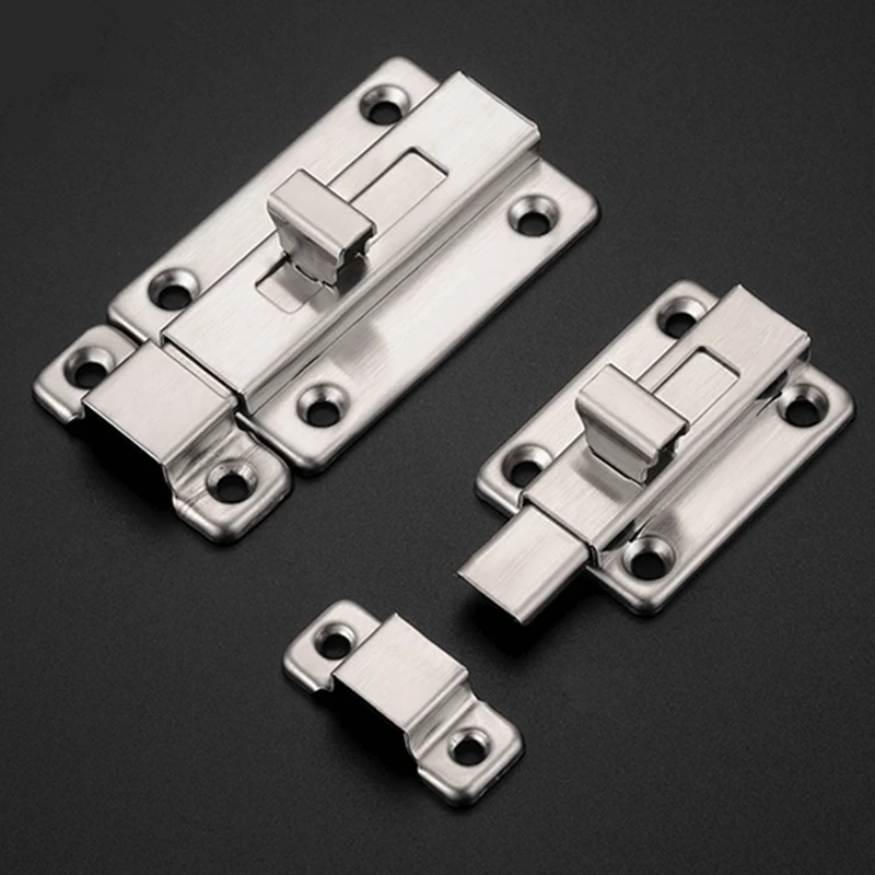 Длинная Серебристая дверная защелка из нержавеющей стали 1/2/2 дюймов Скользящий