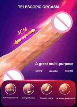Telescopic Heating Dildo Vibrators Sex Toys for Women G-spot Massage Huge Realistic Penis Vibrator Female Masturbator Sex Shop 5