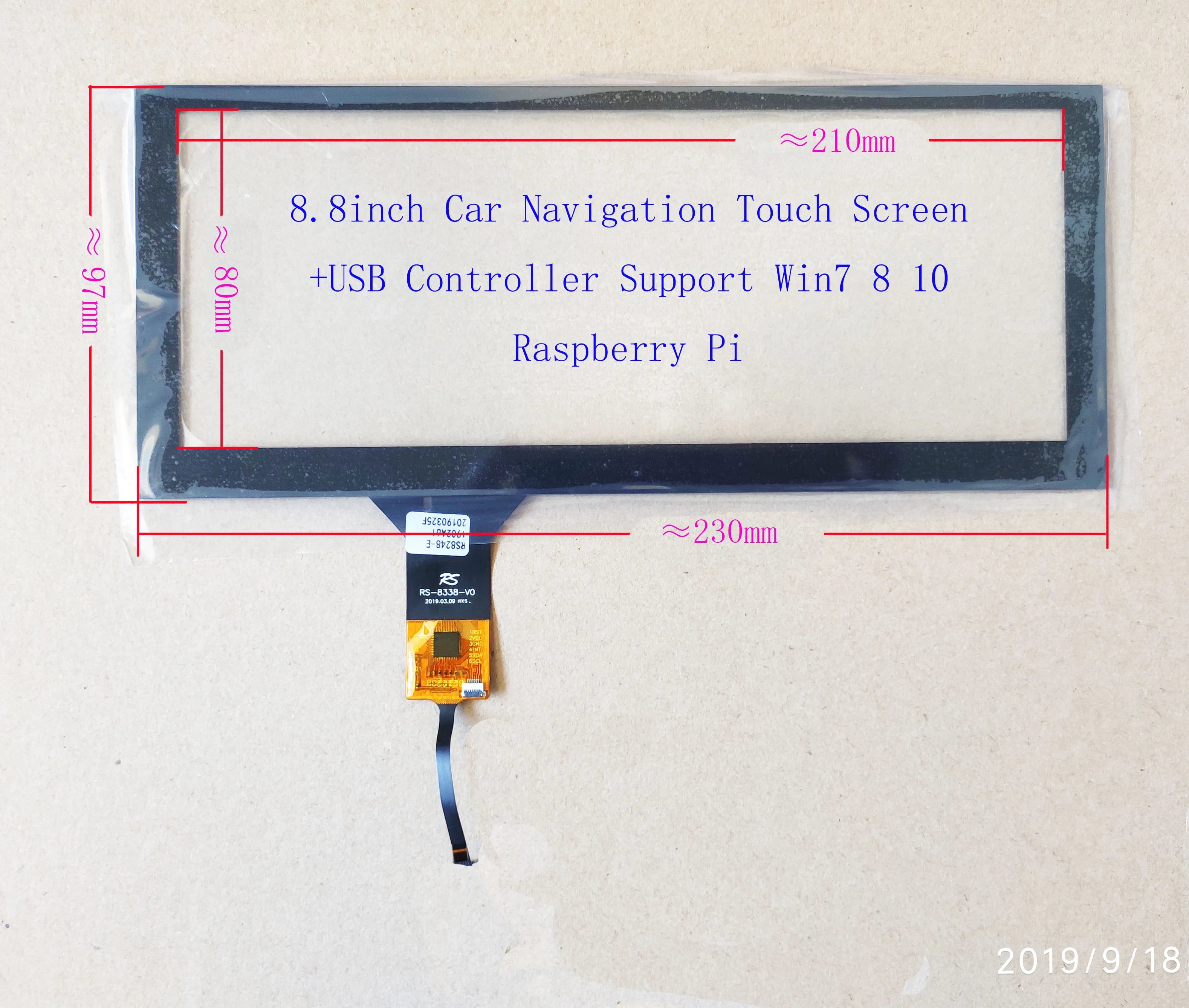 Tela de Toque da Navegação do Carro 6pin com Controlador Polegada bw Glc Glk c Gla Usb Windows Raspberry pi Android 8.8 - 10.25 10.3 12.3 - Imagem 4