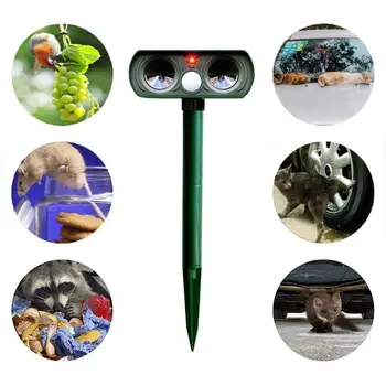

1/2pcsUltrasonic Solar Animal Repellent Pest Repeller Solar Powered Waterproof Outdoor Forrepelling Moles