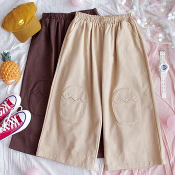 

Spring New Women Wide leg pants Girls Loose Student Japanese Cute Dinosaur Egg Soft Sister Harajuku Sweet Casual pants Mori Girl