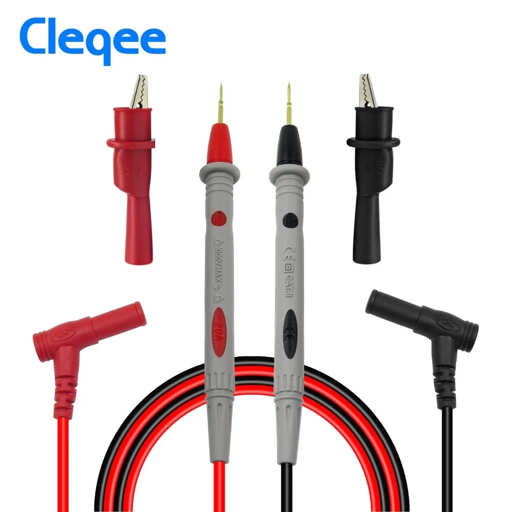 Универсальный мультиметр Cleqee P1502B 1000 В, пробник, Тестовые провода для цифрового мультиметра, щупы, мультиметр, кабель, тестовый наконечник ручки