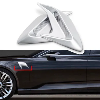 

2pcs Car Fender Fake Air Outlet Decor Cover 3D Ventilation Sticker For Hyundai Kia Honda Civic CRV Fit Accord HRV INSPIRE Pilot