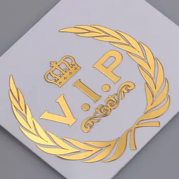

Car Styling 3D VIP Crown Emblem metal nickel Sticker Motorcycle Decal for Mobile phone Laptop Sticker Automobile Decoration