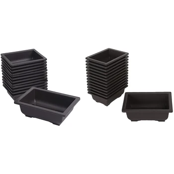 

Rectangular Plastic Bonsai Training Pot, Flower and Fleshy Pot Container, Used for Garden, Home Decoration