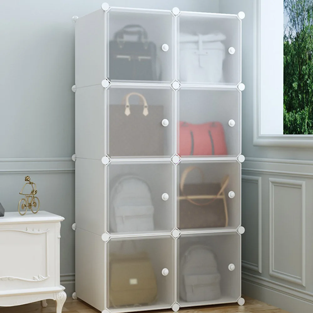 

Plastic Large Capacity Bag Storage Box Dormitory Storage Cabinet Rack Foldable Easy To Install Storage Boxes Home Storage Box