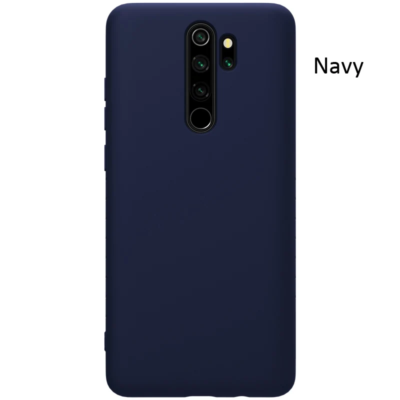 Жидкий силиконовый чехол Nillkin для Xiaomi Redmi Note 8 Pro, мягкий гелевый резиновый тонкий защитный чехол - Цвет: Navy