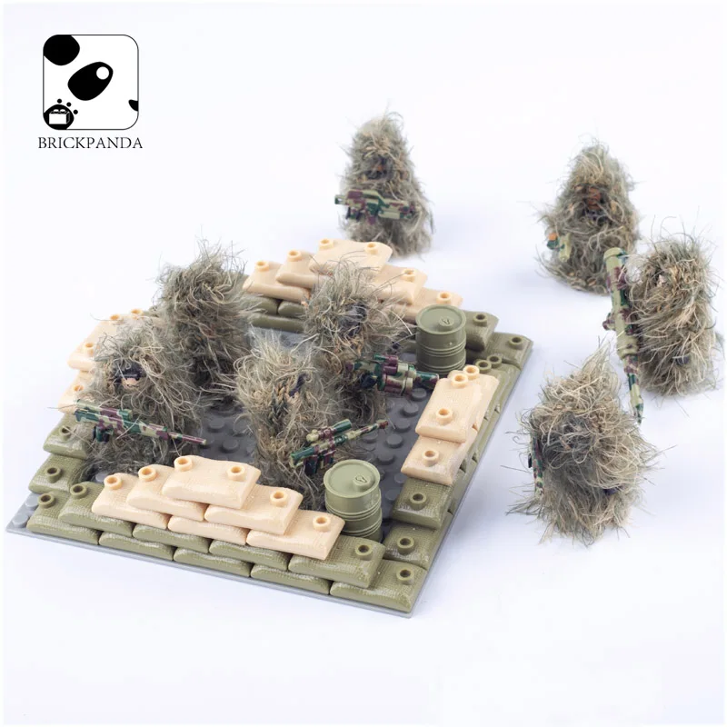Конструктор Военный Ghillie строительные блоки оружие камуфляжной расцветки